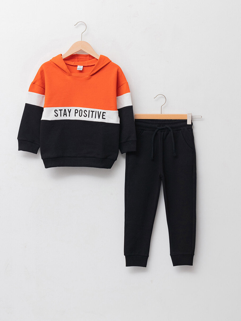 Hooded Long Sleeve Baby Boy Sweatshirt and Jogger Pants 2-Piece Set