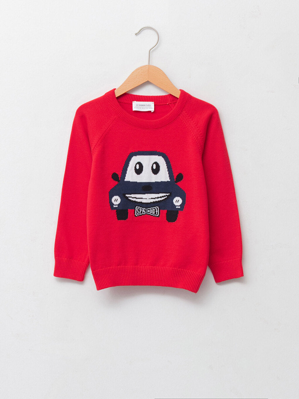 Crew Neck Long Sleeve Patterned Baby Boy Knitwear Sweater