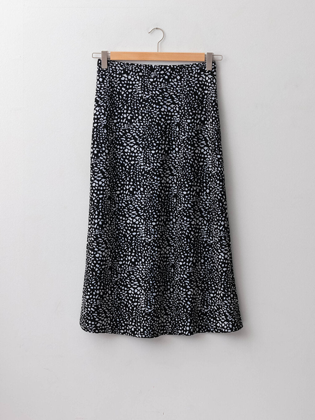 Patterned A-Line Ponte Fabric Women's Skirt with Elastic Waist