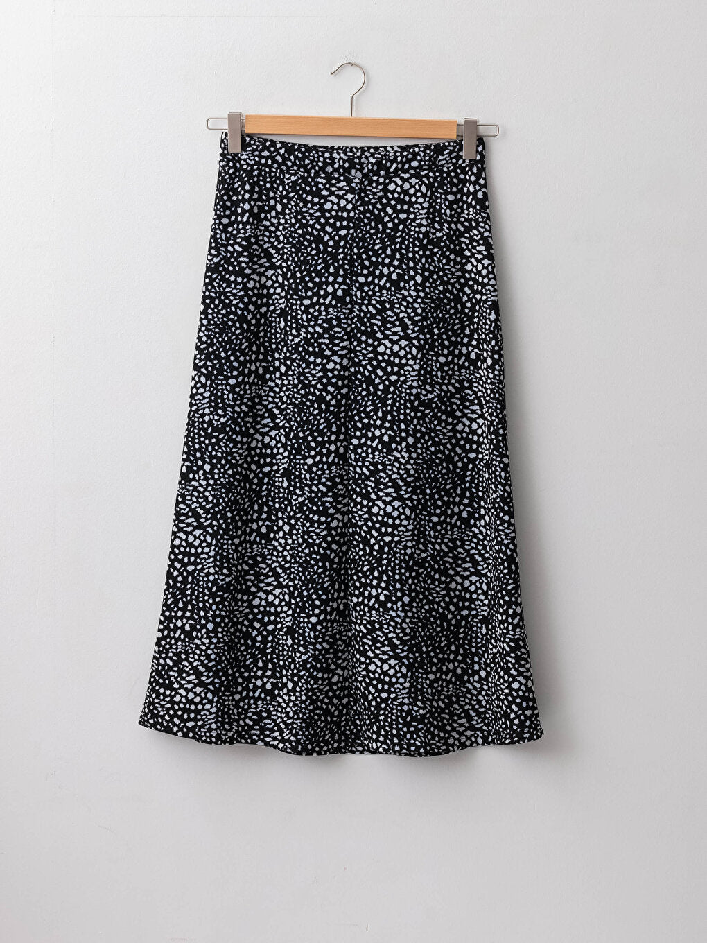 Patterned A-Line Ponte Fabric Women's Skirt with Elastic Waist