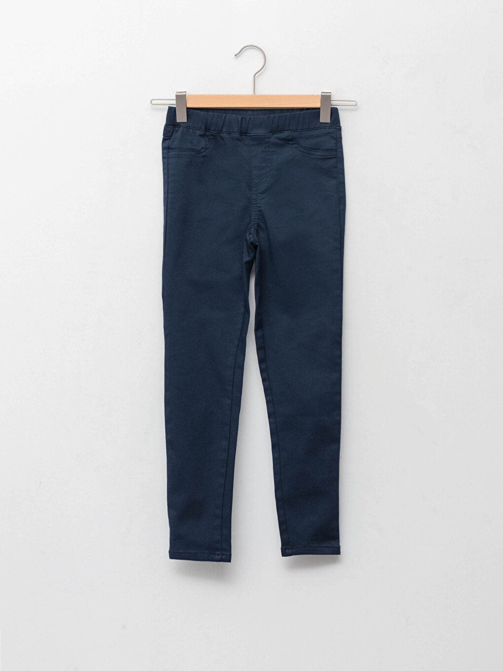 Basic Girl's Trousers with Elastic Waist