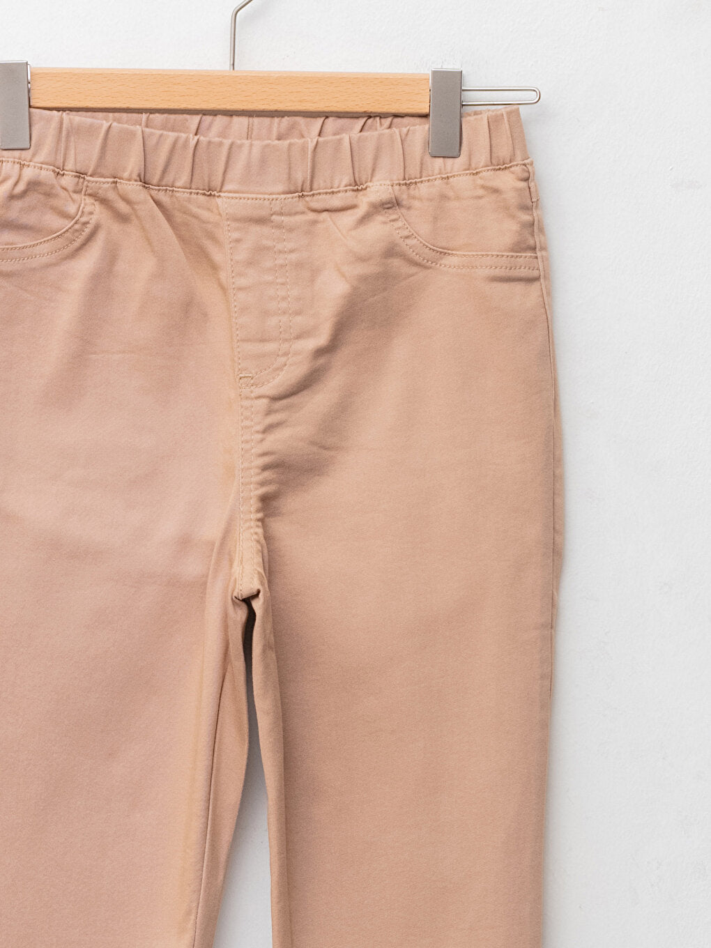 Basic Girl's Trousers with Elastic Waist