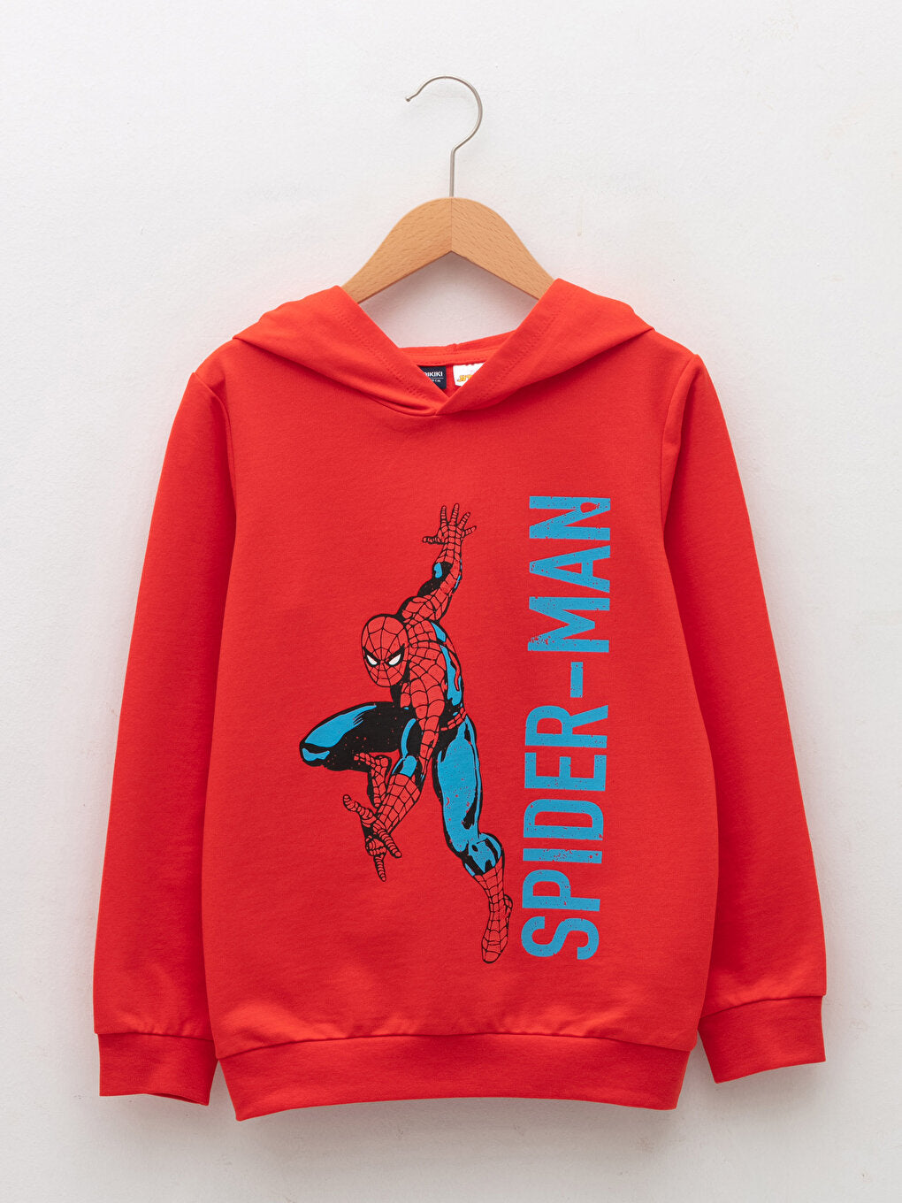 Hooded Spiderman Printed Long Sleeve Boy's Sweatshirt