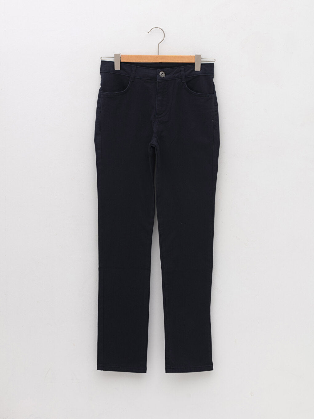 Basic Cotton Girls' Trousers