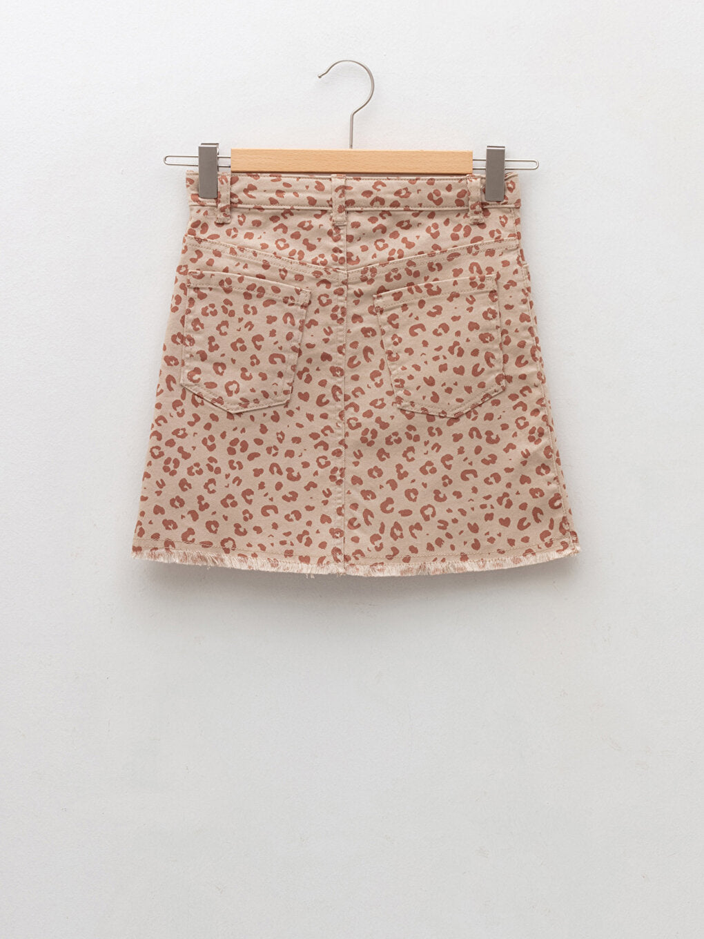 Patterned Gabardine Girl's Skirt