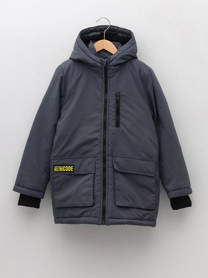 Hooded Boy's Thick Puffer Coat