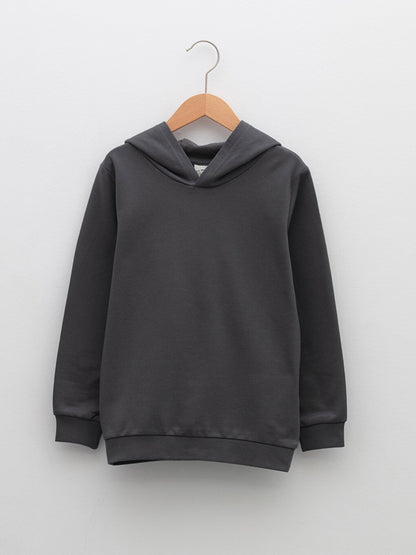 Hooded Basic Long Sleeve Boy's Sweatshirt