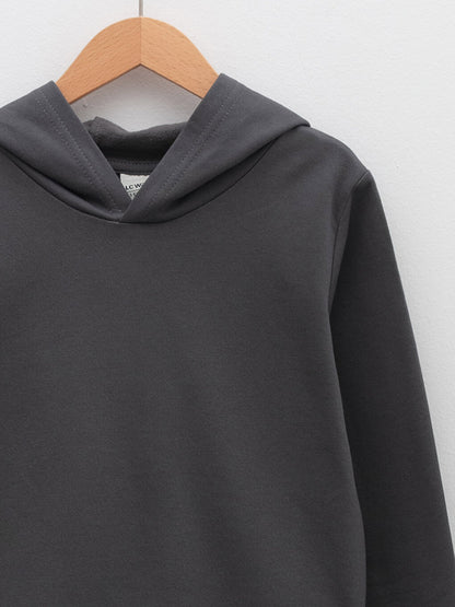 Hooded Basic Long Sleeve Boy's Sweatshirt