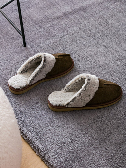 Front Closed Suede Women's Home Slippers