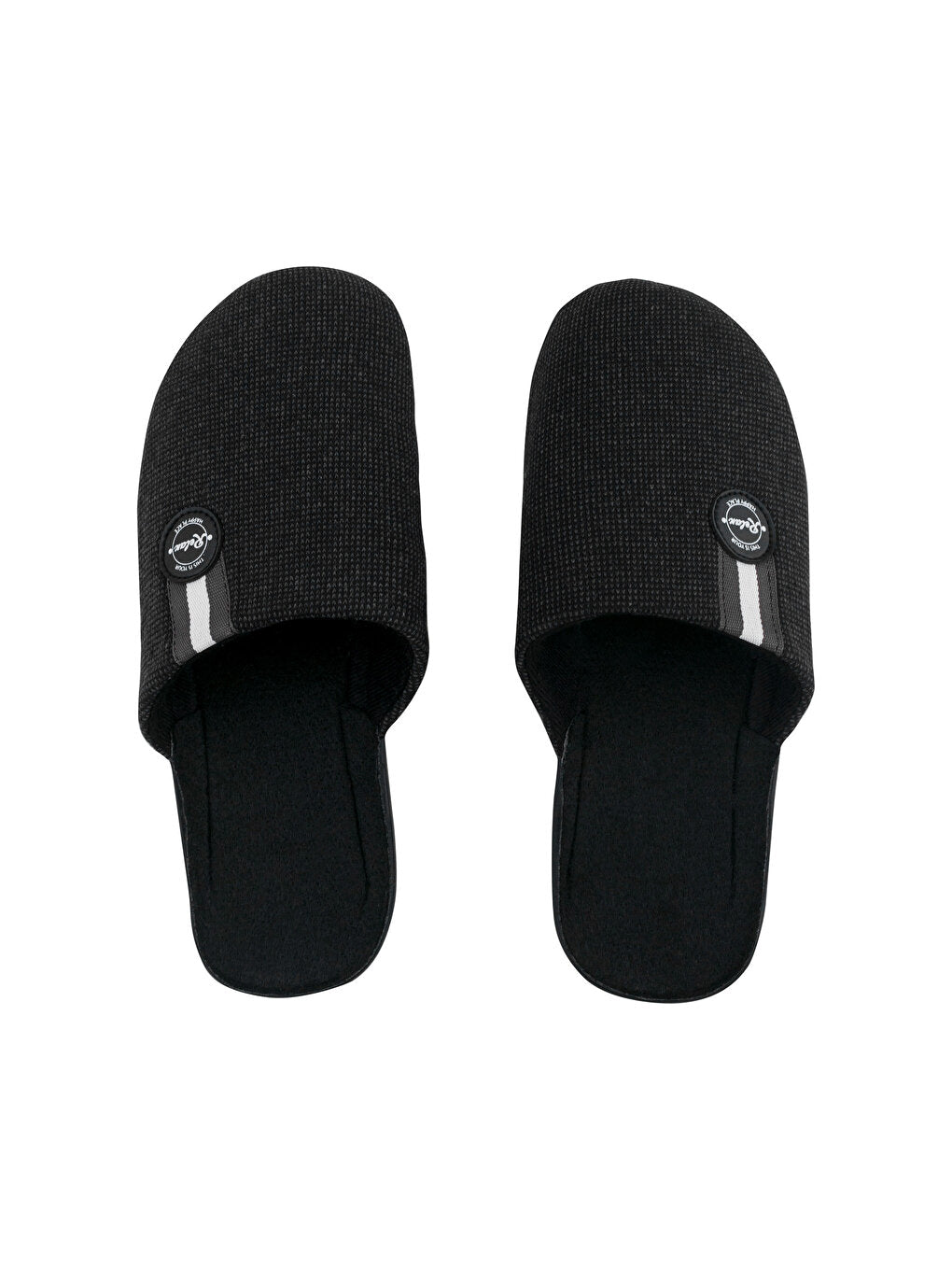 Label Printed Men's House Slippers