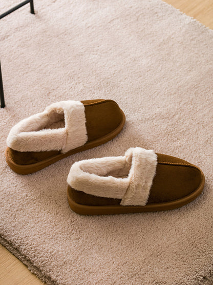 Closed Front Suede Women's House Slippers