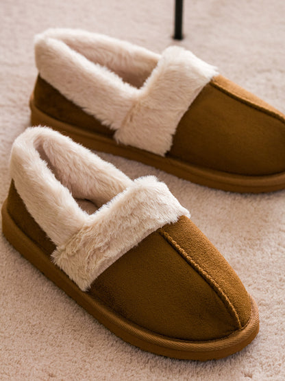 Closed Front Suede Women's House Slippers