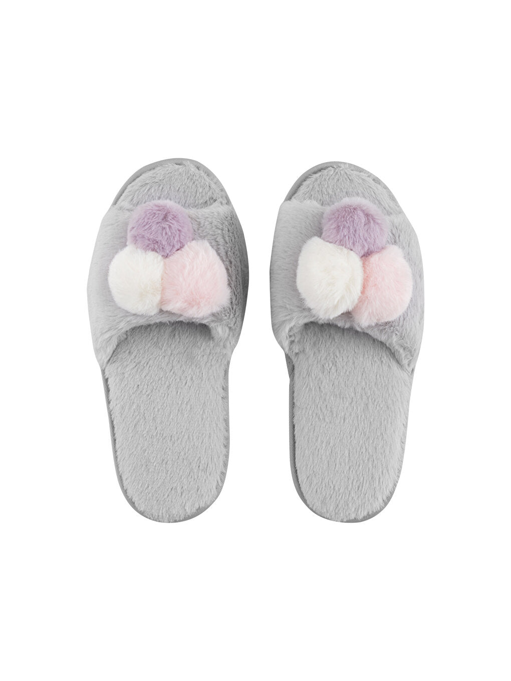 Women's Pompom Plush House Slippers