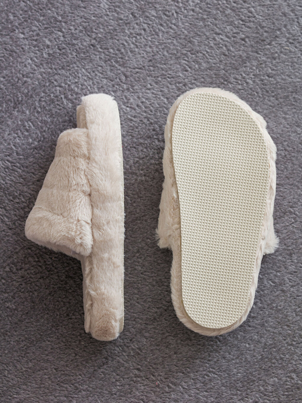 Single Band Plush Women House Slippers