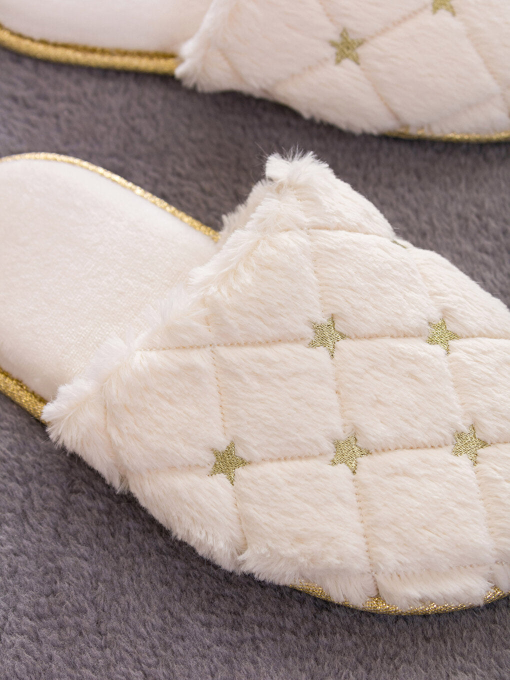 Star Embroidered Women's Home Slippers