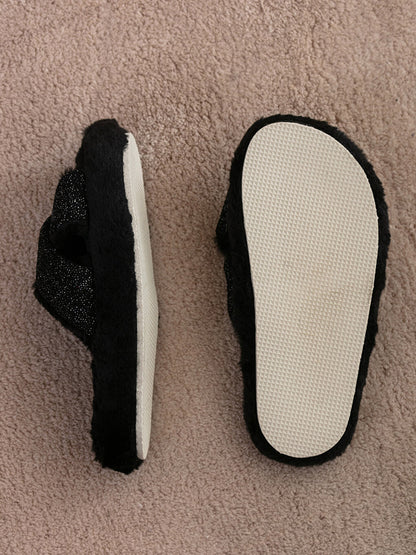 Cross-Strapped Women's House Slippers