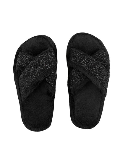 Cross-Strapped Women's House Slippers