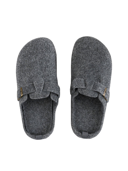 Men's House Slippers with Buckle Detail