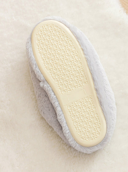 Women's House Slippers with Pompom Detail