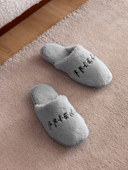 Friends Printed Plush Women Home Slippers