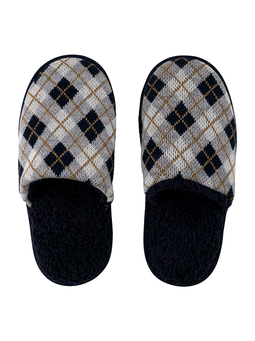 Plaid Patterned Men's Home Slippers