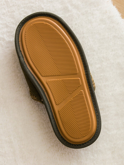 Self Patterned Men's Home Slippers