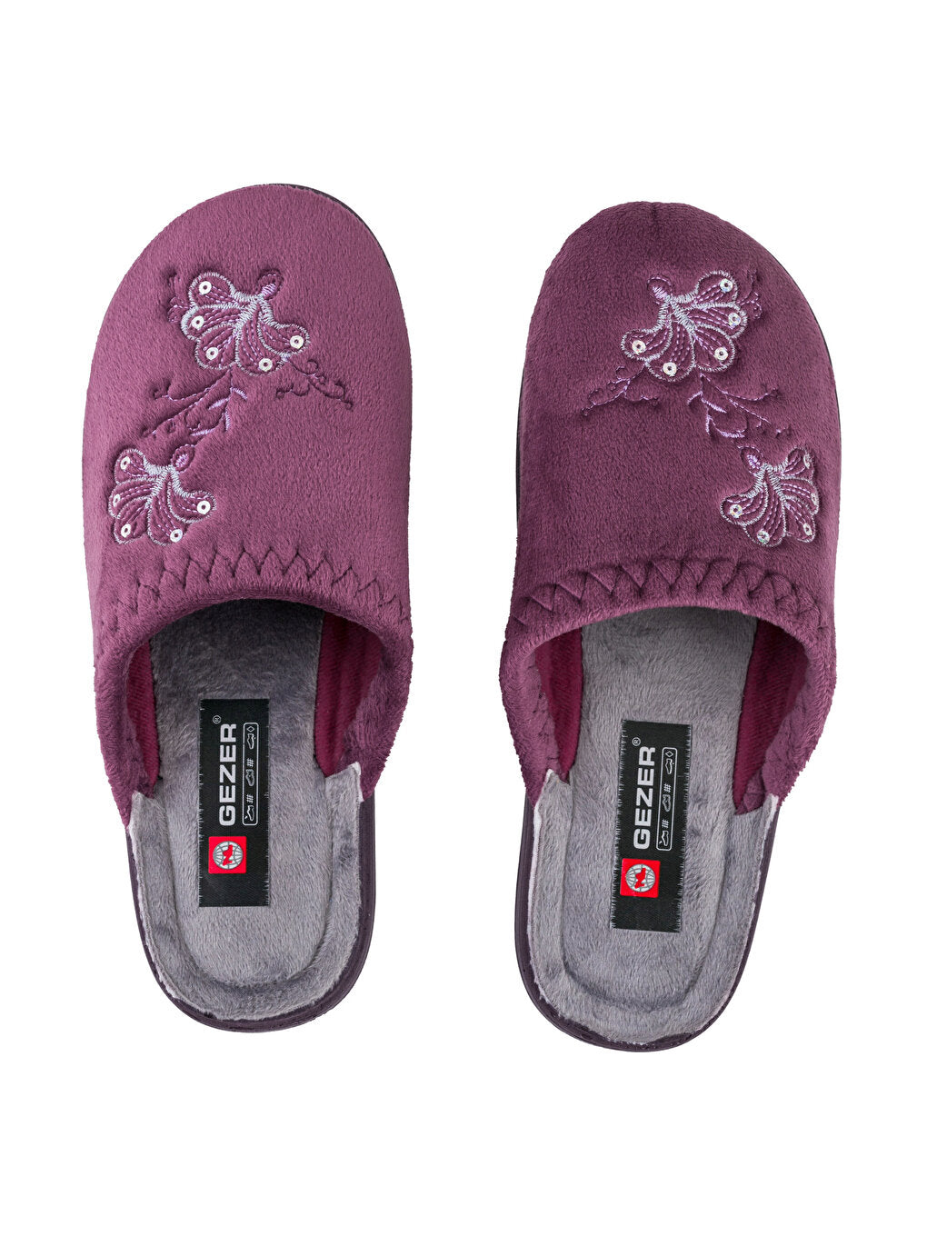 Floral Embroidered Women's House Slippers