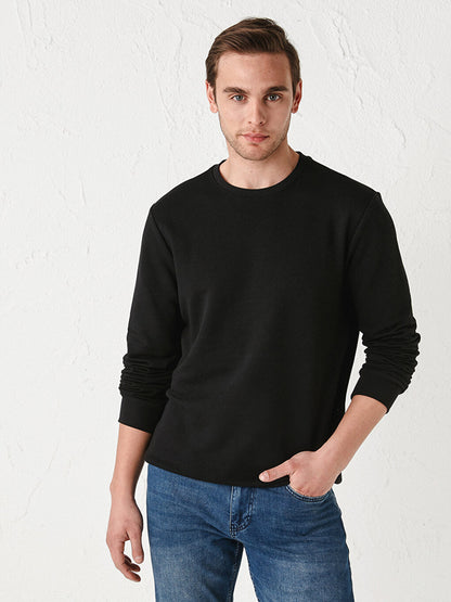 Crew Neck Long Sleeve Basic Men's Sweatshirt