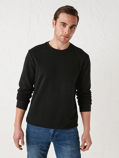 Crew Neck Long Sleeve Basic Men's Sweatshirt