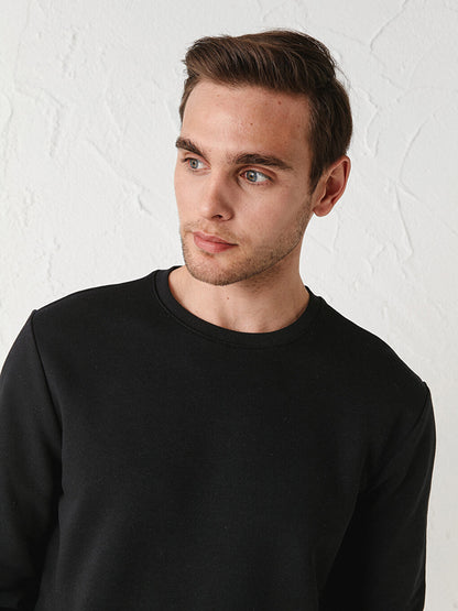 Crew Neck Long Sleeve Basic Men's Sweatshirt