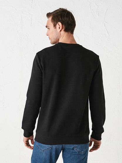 Crew Neck Long Sleeve Basic Men's Sweatshirt