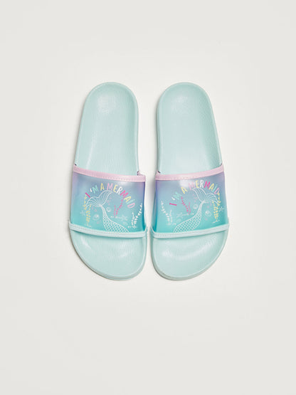 Printed Single Striped Girl's Slippers