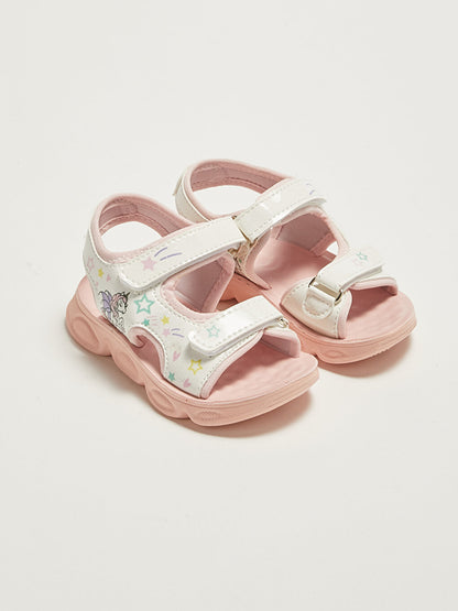 Printed Velcro Girls Sandals