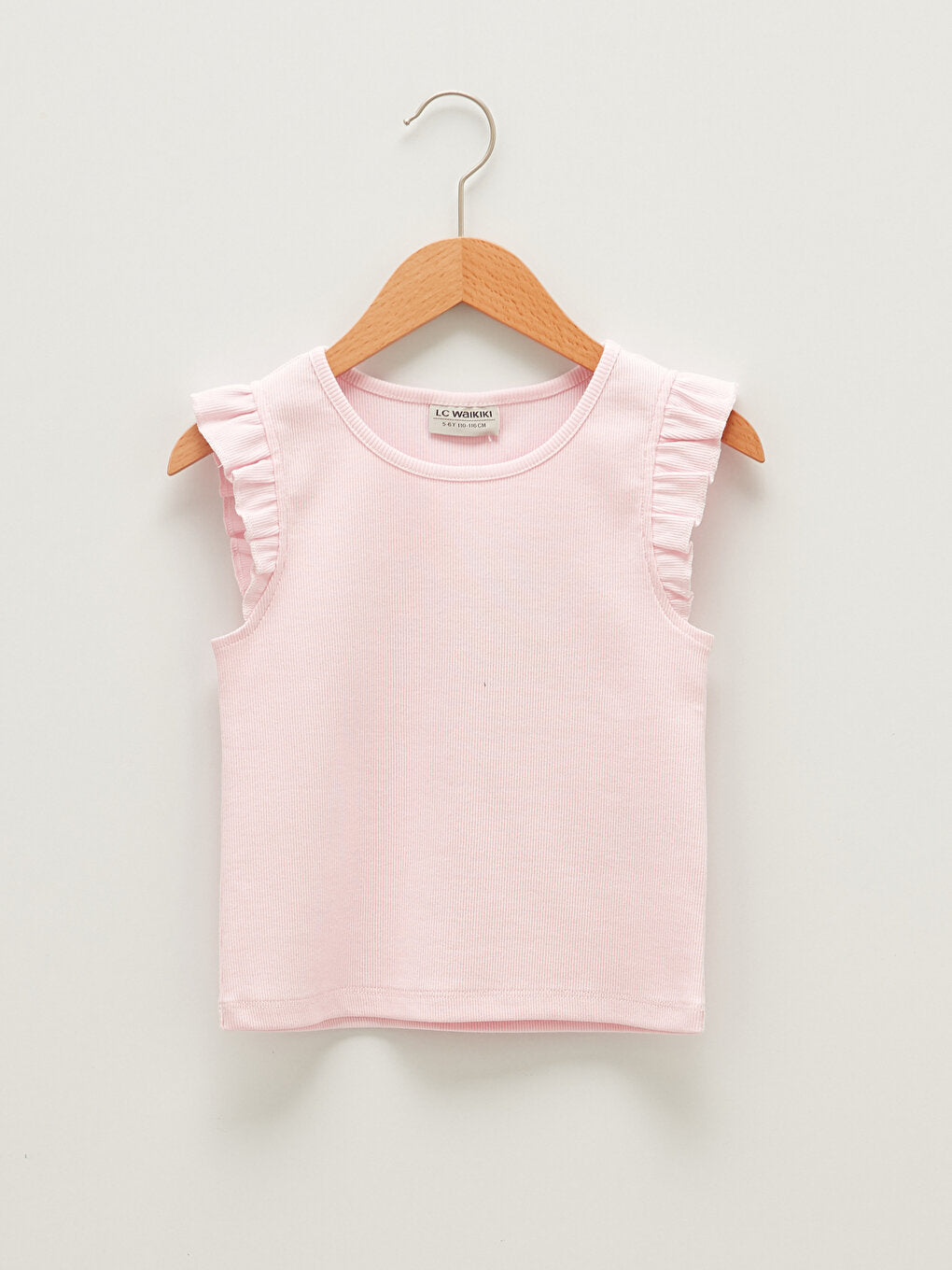 Crew Neck Basic Cotton Girl's Undershirt