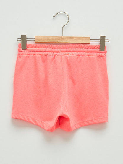 Basic Girls' Shorts with Elastic Waist