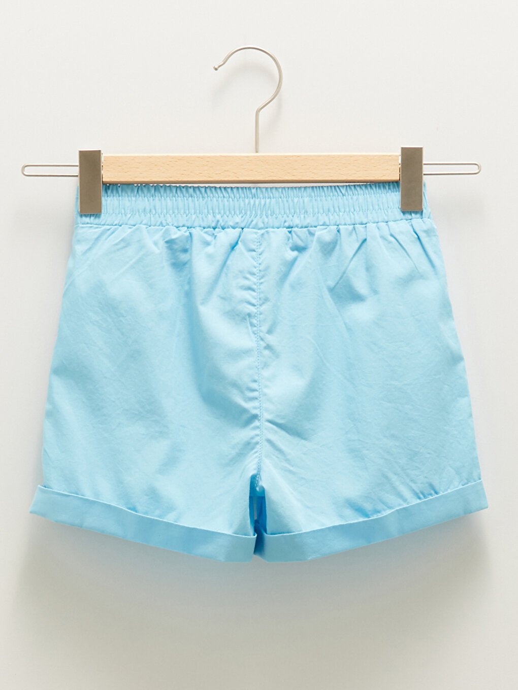 Basic Poplin Girl's Shorts with Elastic Waist