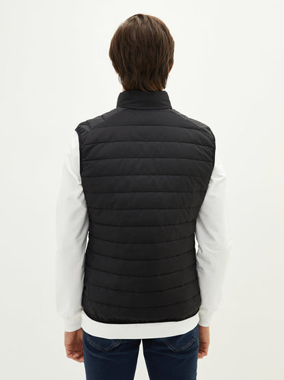 Slim Fit Stand Collar Men's Puffer Vest