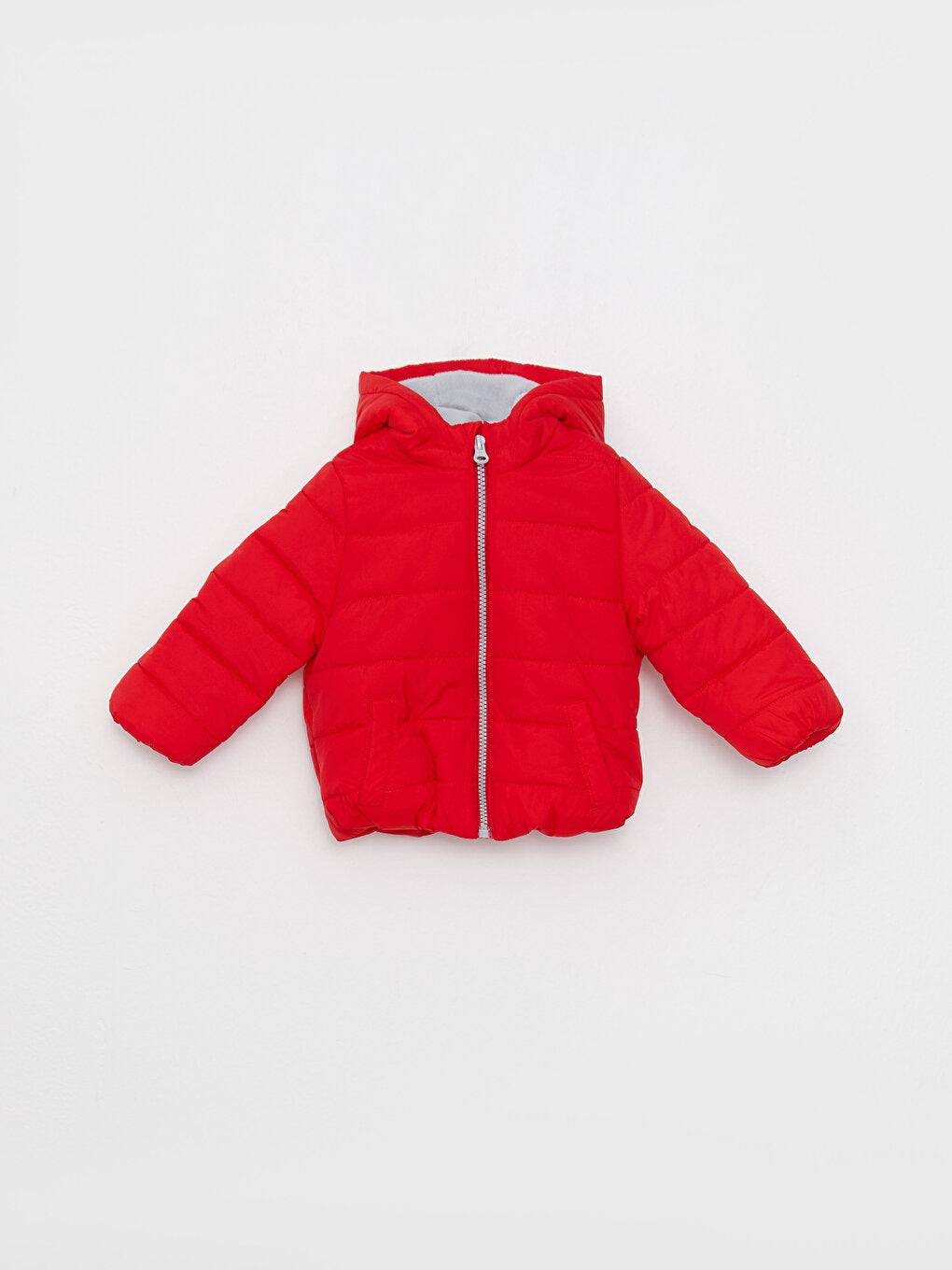 Hooded Long Sleeve Basic Baby Boy Zipper Coat