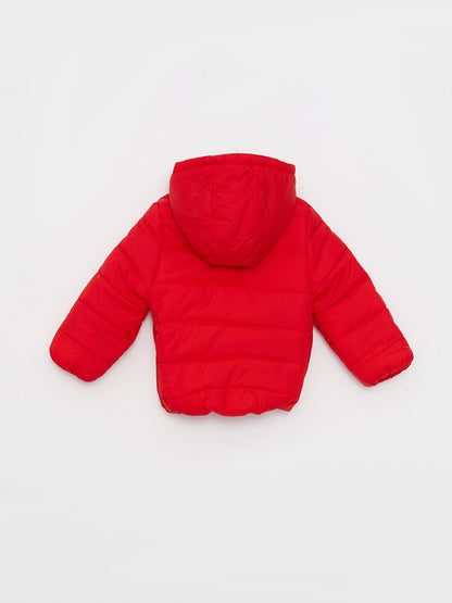 Hooded Long Sleeve Basic Baby Boy Zipper Coat