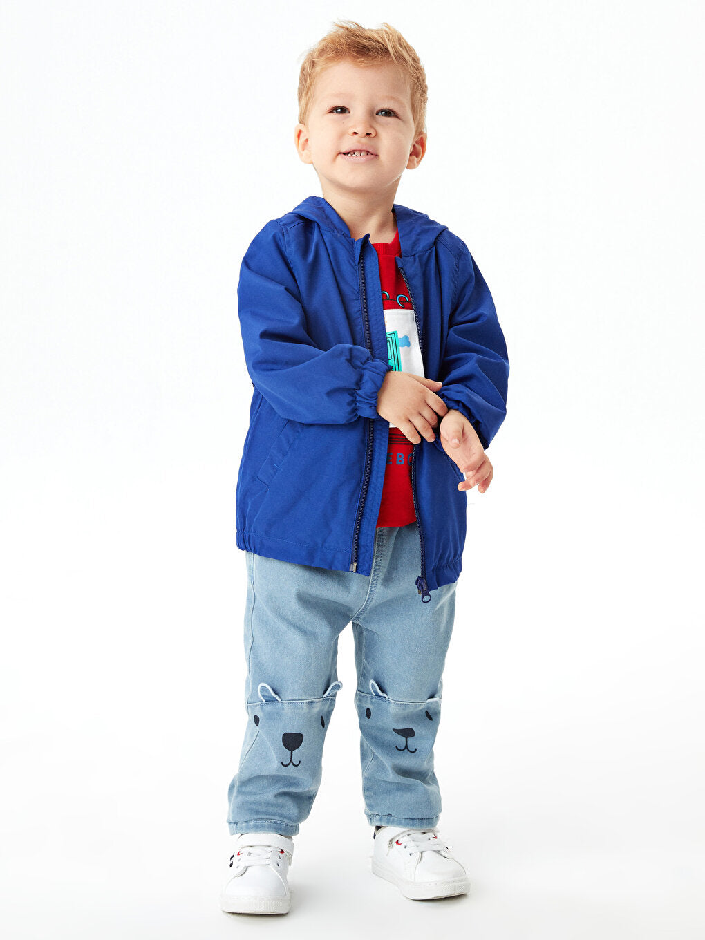 Hooded Long Sleeve Basic Baby Boy Zipper Coat