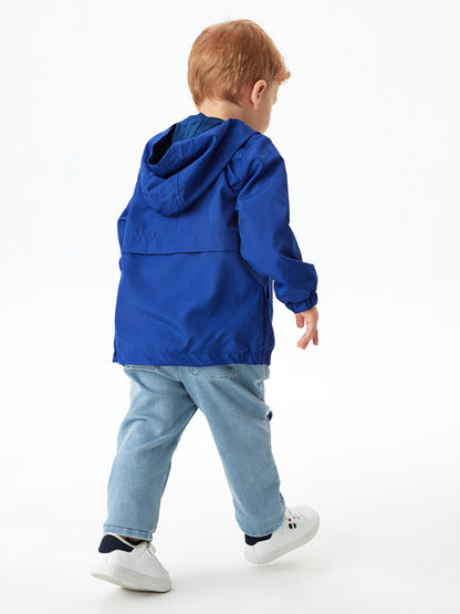 Hooded Long Sleeve Basic Baby Boy Zipper Coat