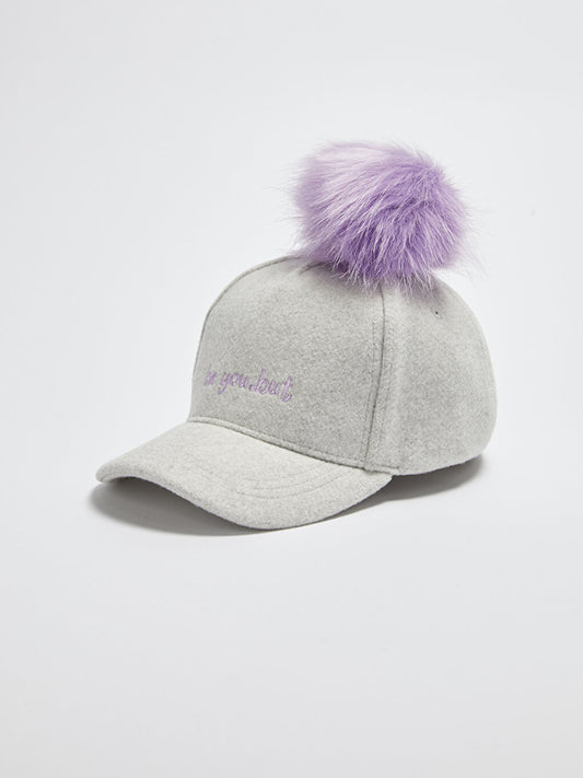 Slogan Printed Girl's Hat