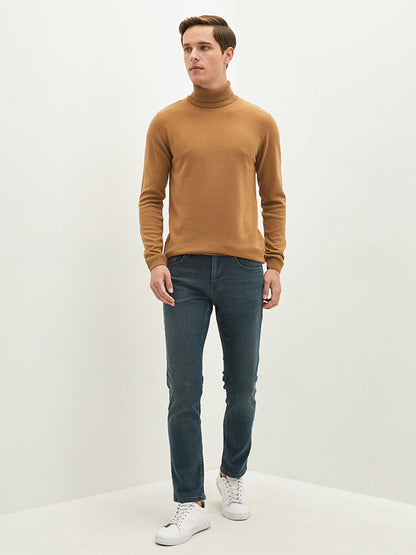 Turtleneck Long Sleeve Thin Men's Knitwear Sweater