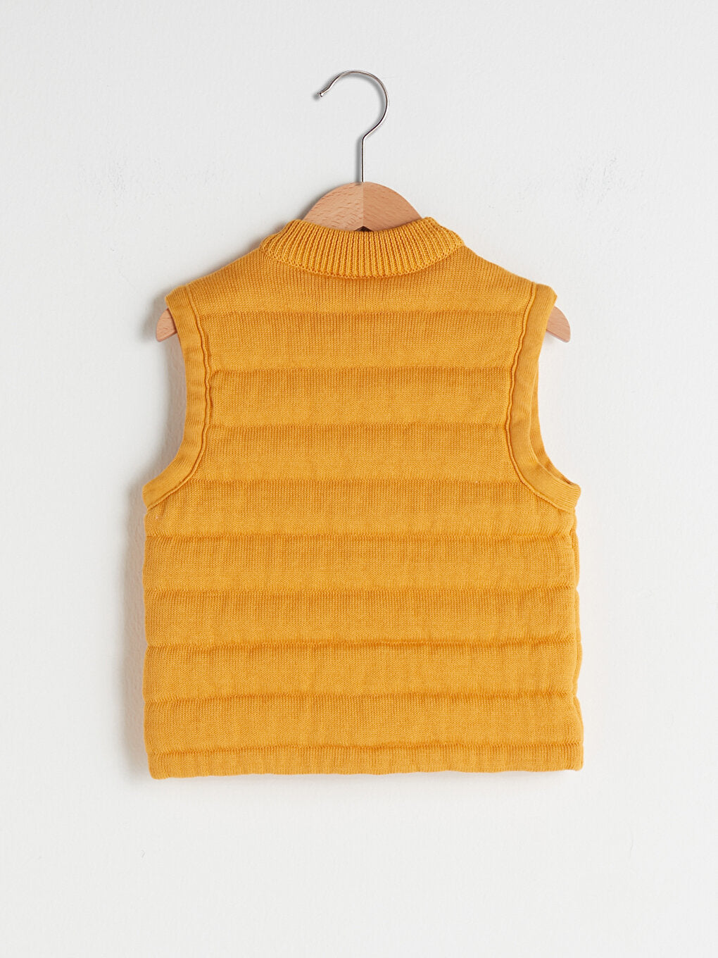 Crew Neck Basic Baby Boy Zipper Vest