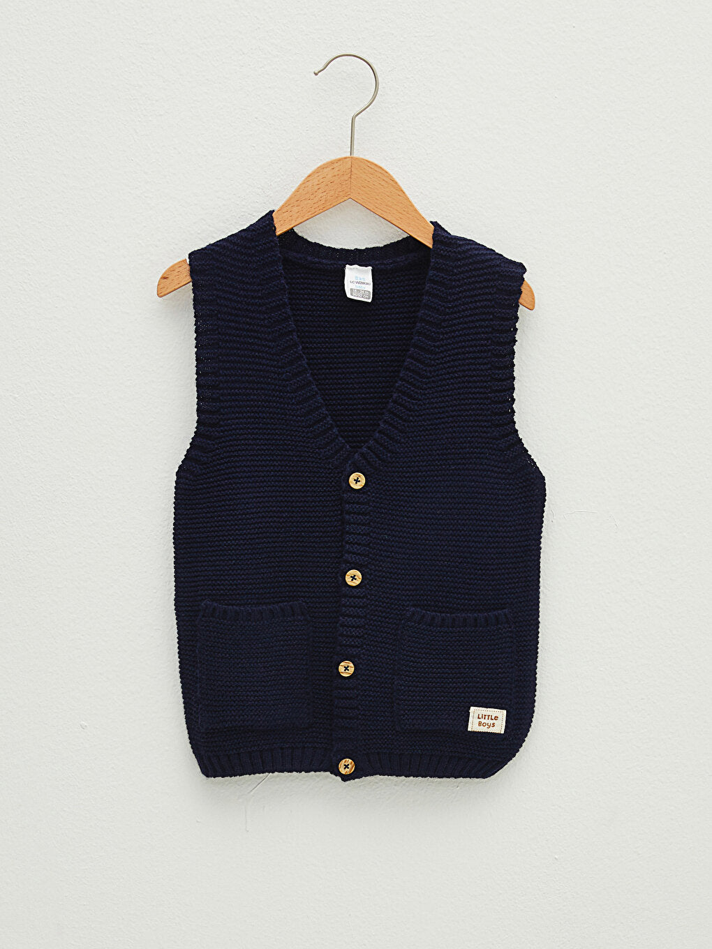 V-Neck Baby Boy Knitwear Vest