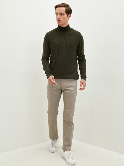 Turtleneck Long Sleeve Thin Men's Knitwear Sweater