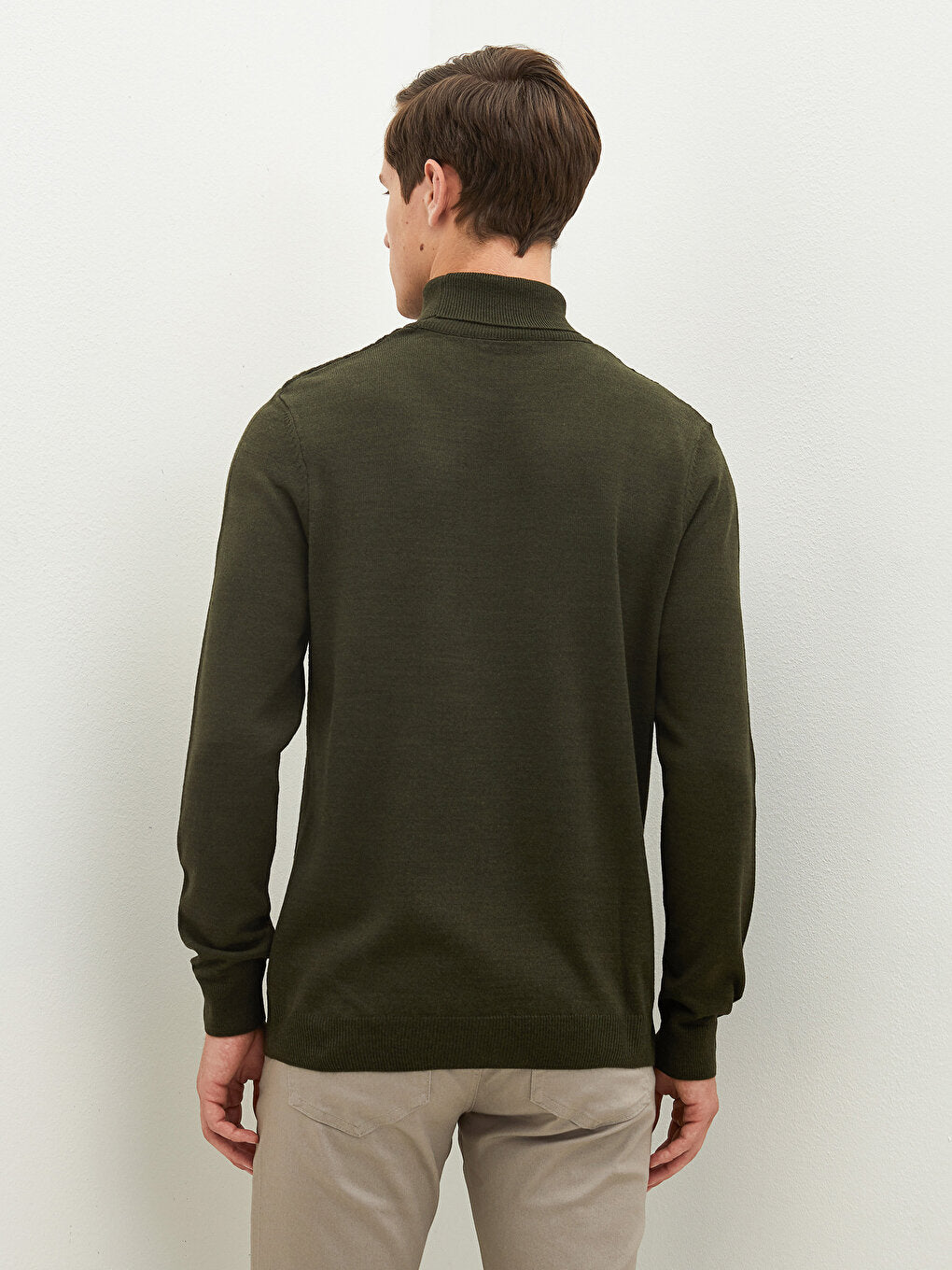 Turtleneck Long Sleeve Thin Men's Knitwear Sweater