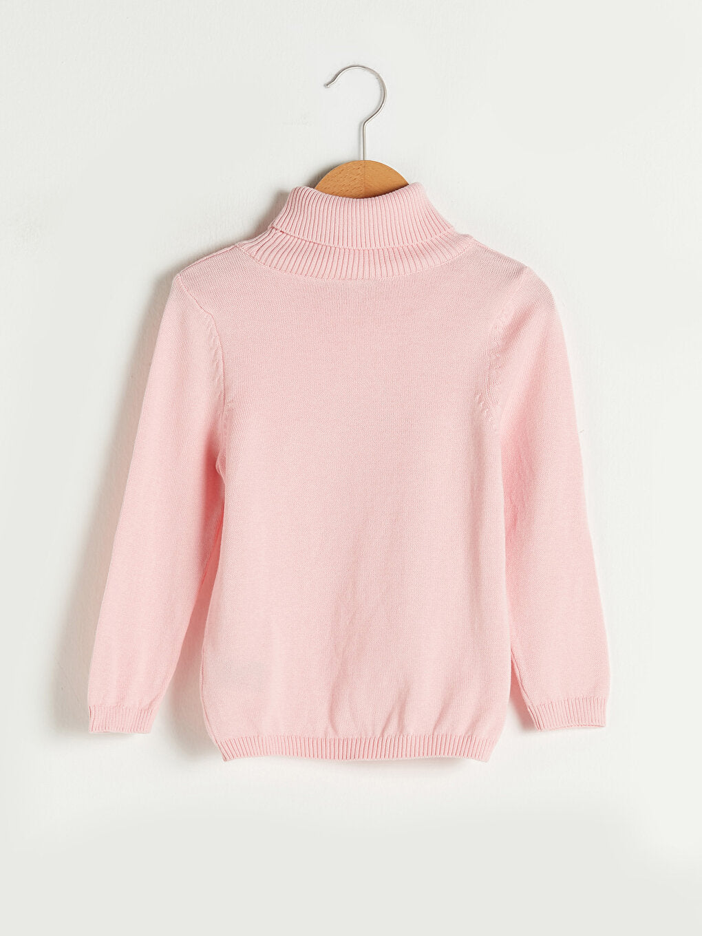 Turtleneck Basic Long Sleeve Girl's Fine Knitwear Sweater