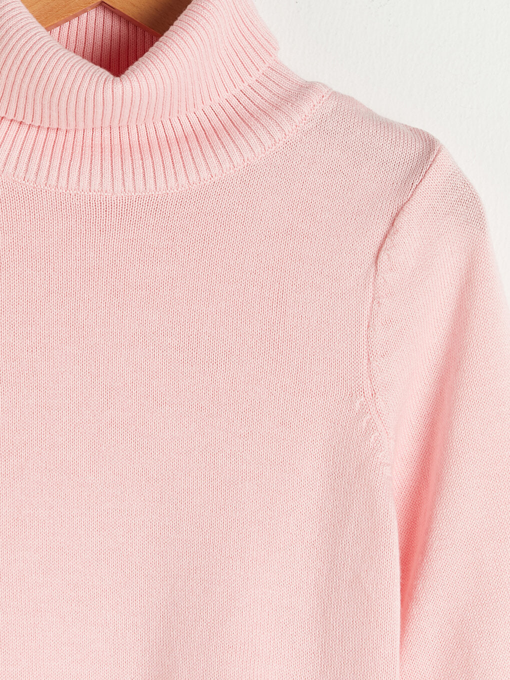 Turtleneck Basic Long Sleeve Girl's Fine Knitwear Sweater