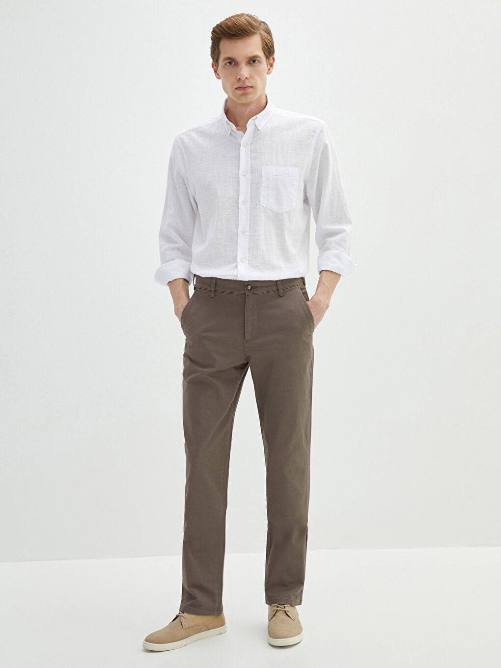 Normal Fit Gabardine Men's Chino Trousers